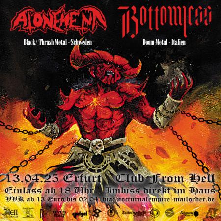Flyer von Termin "Atonement+Bottomless"