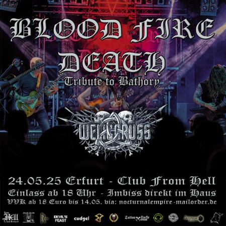 Flyer von Termin "Blood Fire Death + Welicoruss"