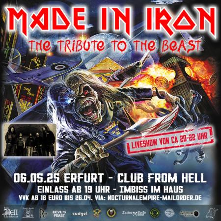 Flyer von Termin "Made in Iron - Tribute to the Beast"