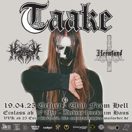 Flyer von Termin "Taake, Asagraum, Heimland"