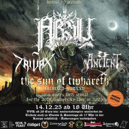 Flyer von Termin "Absu, Ancient, Trivax"