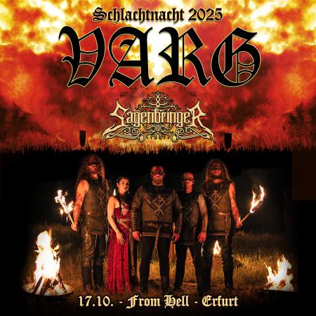 Flyer von Termin "Varg & Sagenbringer – Schlachtnacht 2025"
