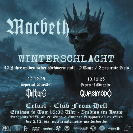 Flyer von Termin "Macbeth - 40 Jahre Schwermetall - Tag 1"