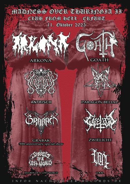 Flyer von Termin "Madness over Thuringia II - Vorverkauf beendet!"