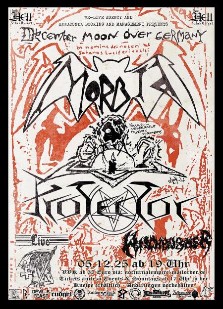 Flyer von Termin "Morbid - December Moon over Germany"