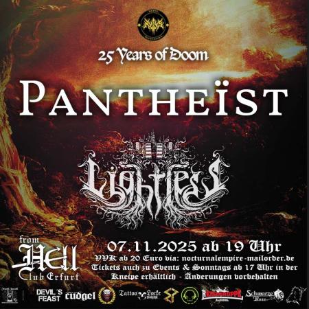 Flyer von Termin "Pantheist + Lightless"