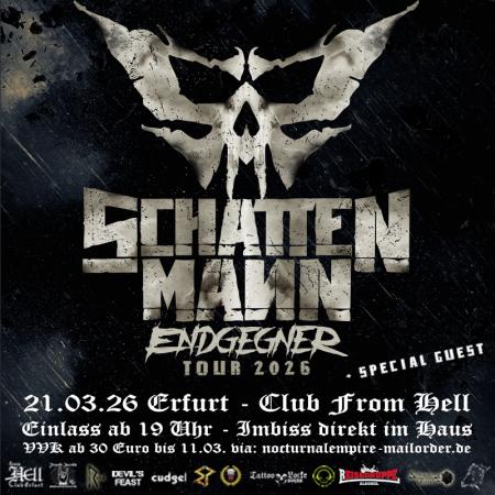 Flyer von Termin "Schattenmann - Endgegner - Tour"