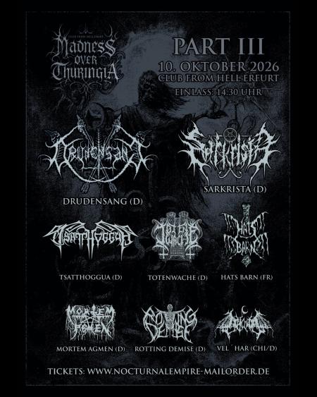 Flyer von Termin "Madness over Thuringia III"