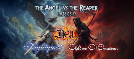 Flyer von Termin "The Angel v.s. The Reaper - Nightwish+Children of Bodom Tribute Night - From Hell in Erfurt"