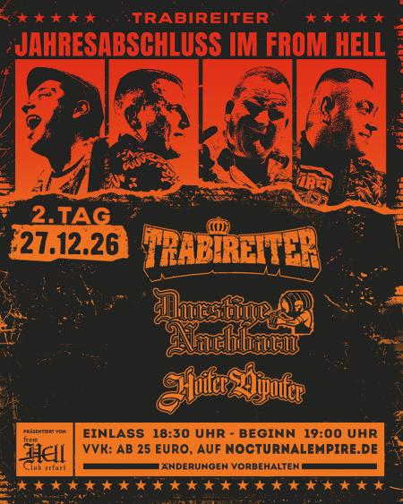 Flyer von Termin "Trabireiter, Durstige Nachbarn, Hoiter Dipoiter"