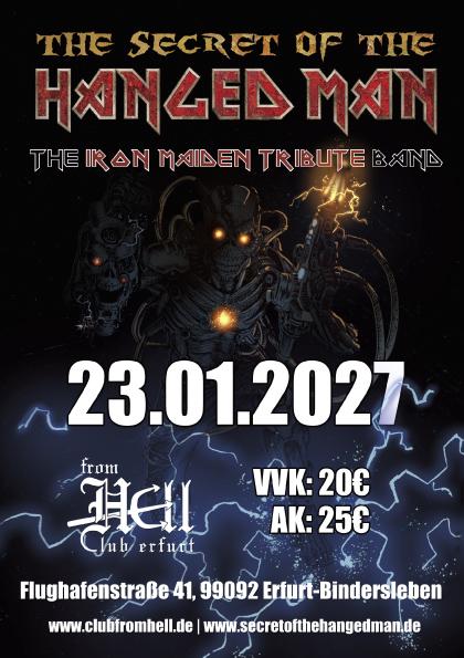 Flyer von Termin "The Secret of the Hanged Man - The Iron Maiden Tribute Band"