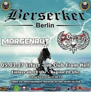 Flyer von Termin "Berserker + SchEdelweiss + Morgenrot"