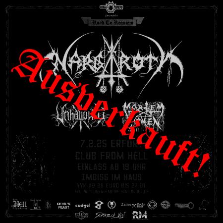 !!!Ausverkauft!!! - Flyer von Termin Nargaroth, Unhallowed, Mortem Agmen